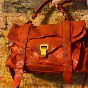 🧰 Proenza Schouler Medium PS1 Bag - Red w/ duster